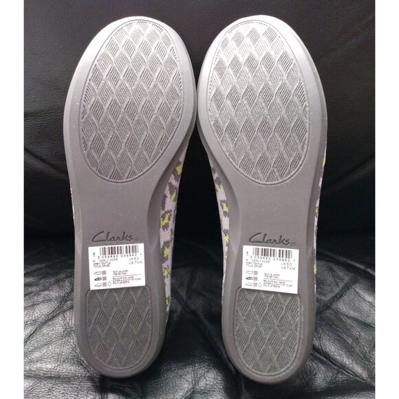 Clarks Women's Carly Hope Cloudsteppers Ballet Flat Shoe Size 7.5 Grey Leopard - Picture 13 of 15